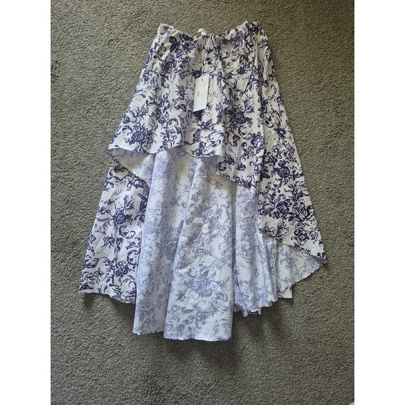 Caroline Constas $496 Retail Adelle Skirt Navy - Size: Small - Picture 1 of 7